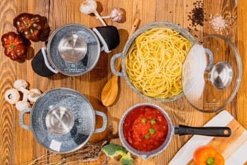 Набор мраморных горшков, набор гранитных горшков.