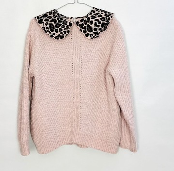 Sweter kołnierzyk cętki S 36 River Island