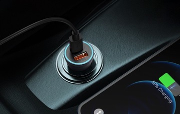 АВТОМОБИЛЬНОЕ ЗАРЯДНОЕ УСТРОЙСТВО BASEUS USB-A БЛОК ПИТАНИЯ USB-C 40 Вт С КАБЕЛЕМ МОЛНИИ ДЛИНОЙ 1 М