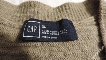 GAP SWETER 100% WEŁNA MERINO XL/TG