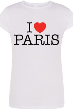 I Love Paris Kocham Paryż T-Shirt Damski r.XL