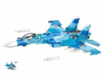 KLOCKI MYŚLIWIEC SU27 FLANKER SAMOLOT ODRZUTOWIEC