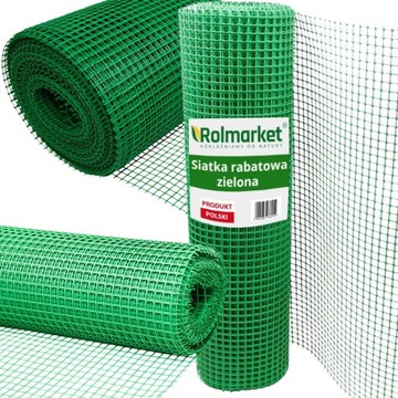 PLASTIKOWA SIATKA OGRODZENIOWA rabatowa BUDOWLANA 1,2m 1,2x10m ZIELONA PCV
