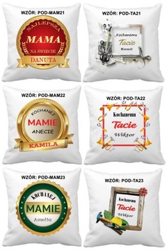 Poduszka NA DZIEŃ MATKI OJCA Personalizowana z dedykacją imionami 40x40