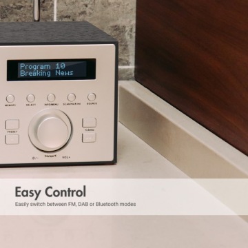 Радиобудильник Bluetooth-динамик DAB+ FM USB AUX August MB420B