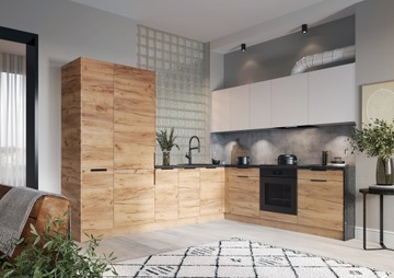 KAMSET SET D200 P6 ЗОЛОТОЙ ДУБ - комплект мебели со столешницей