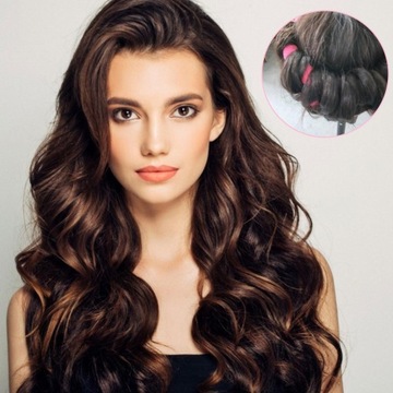 Wałki do spania Curling Gąbka Clip Wave Bez ciepła Curling Rose Red