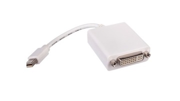 Kabel adapter miniDisplayPort 1.1a Typ miniDP/DVI-I(24+5), M/Ż biały 0,15m