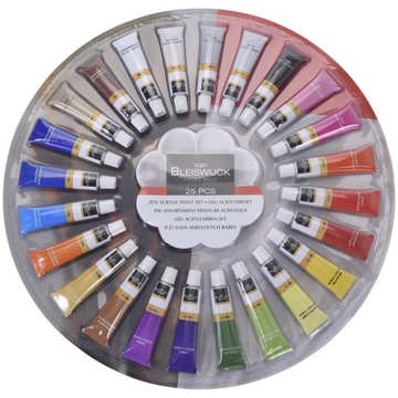 Набор акриловых красок 25 частей 24 х 12 мл + палитра