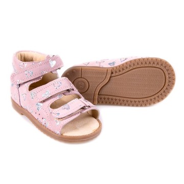 ДЕТСКИЕ КОЖАНЫЕ ПРОФИЛАКТИЧЕСКИЕ САНДАЛИИ НА КАБЛУКЕ THOMAS ANI-BUT R27