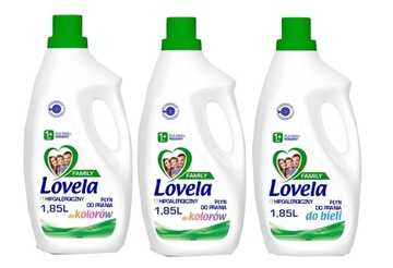 LOVELA Family Hipoalergiczny płyn mleczko do prania 3x1,85l/84pr KOLOR BIEL