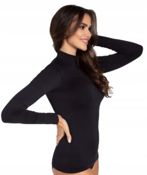 ГАТТА С ДЛИННЫМ РУКАВОМ ПОЛУГОЛЬФ БЕСШОВНЫЙ ЧЕРНЫЙ L