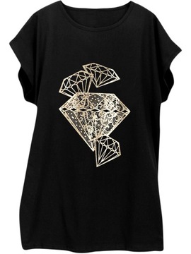 Kobieca dłuższa bluzka z bawełny Plus Size 4XL 48