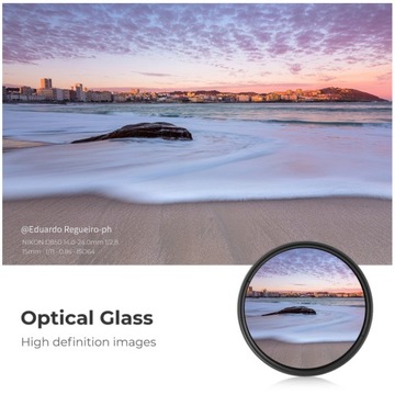 K&F Concept Basic Fader NDX Регулируемый серый фильтр ND2 - ND400 - 77 мм