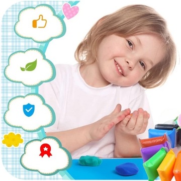 12 ШТ. ВОЛШЕБНАЯ ПОЛИМЕРНАЯ ГЛИНА PLAYSTINE SENSO FOAM CLAY ПЕНА ДЛЯ КОНДИТЕРСКИХ ГЛИН