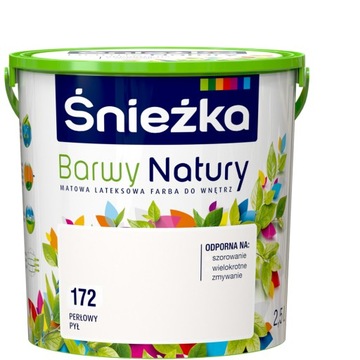 FARBA ŚNIEŻKA BARWY NATURY PERŁOWY PYŁ 2,5L