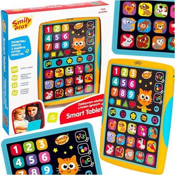 SMART TABLET INTERAKTYWNY SMILY PLAY EDUKACYJNY PIOSENKI MÓWI PO POLSKU
