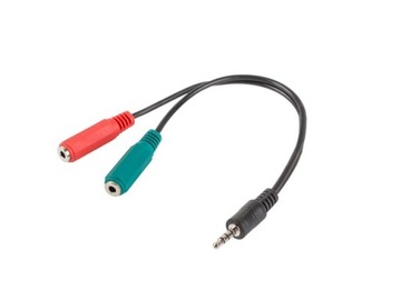 Адаптер Lanberg MINIJACK-STEREO AD-0023-BK
