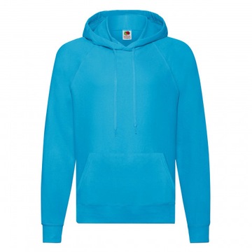 Bluza męska z kapturem FRUIT of LOOM Azurowy M