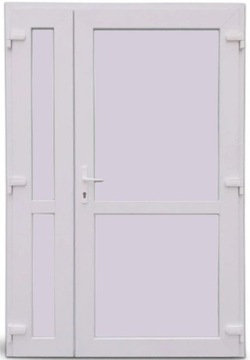 DRZWI ZEWNĘTRZNE PCV DWUSKRZYDŁOWE NA WYMIAR