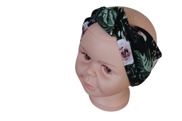 Повязка на голову, узел, полоска, вереск, детская ШИРОКАЯ