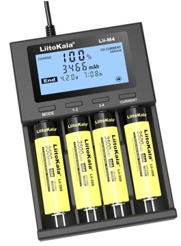 Uniwersalna Ładowarka LiitoKala Lii-M4S Ogniw Akumulatorów Li-Ion18650 AAA
