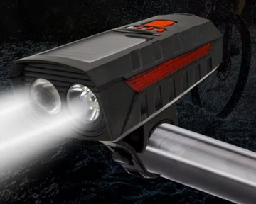 ВЕЛОСИПЕДНАЯ АККУМУЛЯТОРНАЯ ФАРА ПЕРЕДНЯЯ + ЗАДНЯЯ USB СВЕТОДИОДНЫЙ ЗВОНОК 4в1 МОЩНЫЙ + СОЛНЕЧНАЯ