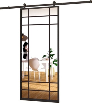 Drzwi Szklane Przesuwne System Loft 85 Lustro 15A