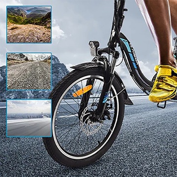 Складной электрический городской велосипед KAISDA 350 Вт 13 Ач 20 дюймов 80 км Женский PL