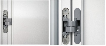 Скрытая межкомнатная дверь 60 см. Усиленная алюминиевая дверная коробка, правая задняя