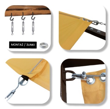 Парус для защиты от солнца выдвижной 3 линии 2,5x5 м