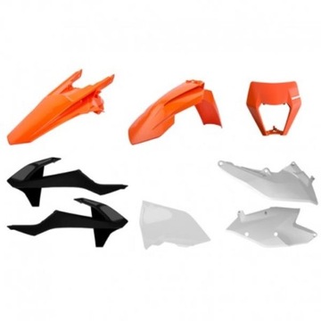 POLISPORT KOMPLET PLASTIKÓW KTM EXC/EXC-F TPI 17-19 W ZESTAWIE OSŁONA LAMPY