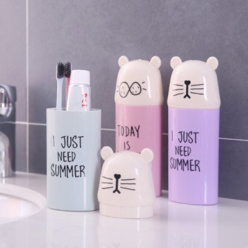 КОНТЕЙНЕР ДЛЯ ПАСТЫ И ЗУБНОЙ ЩЕТКИ Футляр BEAR PINK