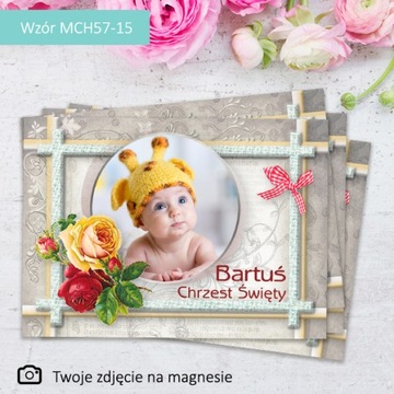 25 магнитов - Крестильная благодарность с фото