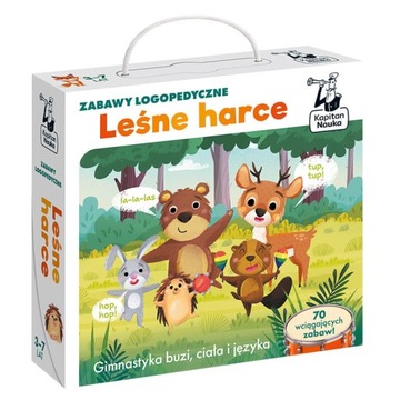 Leśne harce. Zabawy logopedyczne. KARTY DO NAUKI MOWY
