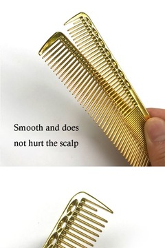Гальваническая золотая расческа для волос Pro Barber