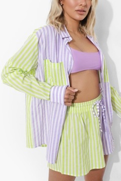 BOOHOO OS3 KRÓTKIE SPODENKI KOLOROWE BAWEŁNIANE M