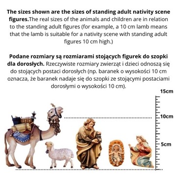 Альпийский вертеп Малькнехта со светом и 29 фигурами - Цвет, 16 см /
