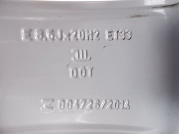 AUDI Q5 SQ5 20X8,5J ET33 8R0601025CJ CA FELGA ORG