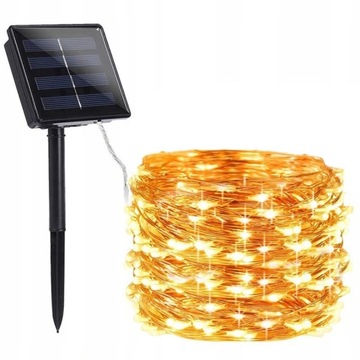 ŁAŃCUCH ŚWIATEŁKA SOLARNE LED OGRODOWE 20M 200LED