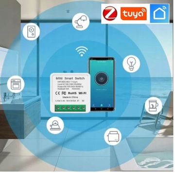 ИНТЕЛЛЕКТУАЛЬНЫЙ WiFi ZigBee 3.0 РЕЛЕ ПЕРЕКЛЮЧАТЕЛЬ TUYA SMART 16A