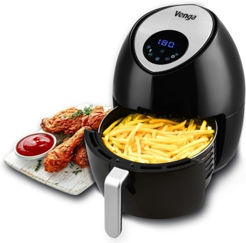 FRYTKOWNICA BEZTŁUSZCZOWA 4,5L FRYTOWNICA AIR FRYER 1500W jedna komora