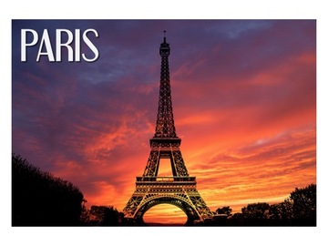 PARYŻ - Eiffel Tower- Francja - Magnes na lodówkę
