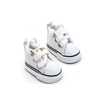 BUTY DLA LALKI MINIATUROWE TRAMPKI SZNUROWANE 3,5 cm
