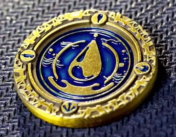 ŻYWIOŁY ZESTAW 4 METALOWYCH MONET LARP RPG