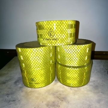 ЛЕНТА контурная светоотражающая 5м сотовая желтая неоновая 50мм