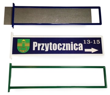 Ramka stalowa do tablicy DWUSTRONNEJ z nazwą ulicy