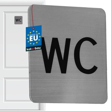 OZNACZENIE WC TOALET TABLICZKA INFORMACYJNA DO DRZWI ZNAK PIKTOGRAM STALOWY