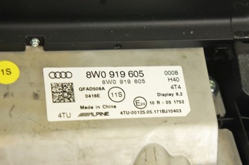 RH082 Audi A4 B9 Экранный дисплей MMI Dashboards 8W0919605