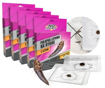 PUŁAPKA LEPOWA SPOSÓB LEP PREPARAT NA RYBIKI CUKROWE NO PEST (10 SZT)